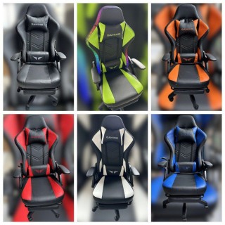 Кресло геймерское 5925-В с подножкой и подсветкой